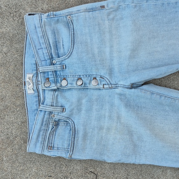 Madewell Stretch Jeans 27 Light Wash High Waist Skinny Distressed - Picture 2 of 11